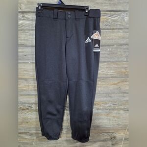 Adidas Black Women's Belted Softball Pants Size Small. NWT